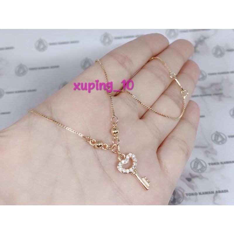 Xuping Gold Kalung Anak Perempuan Liontin Permata Key *14