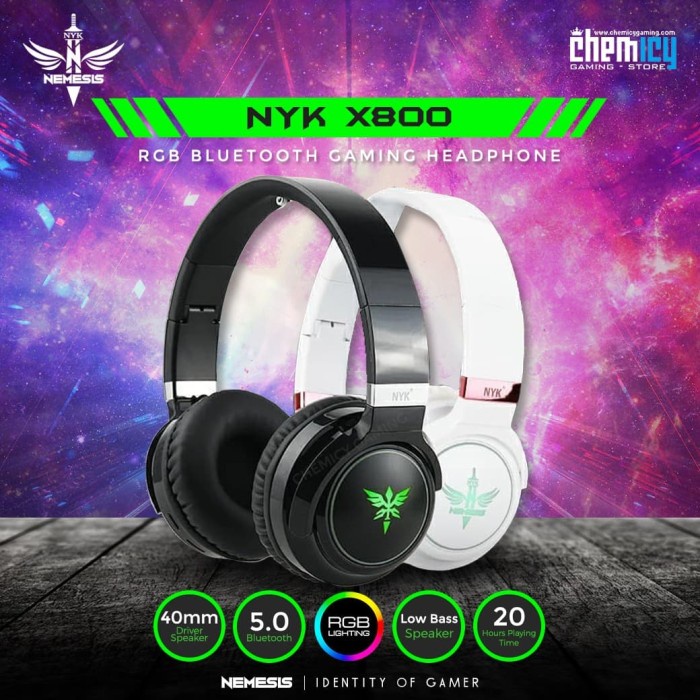 Nyk X800 Headset Gaming Bluetooth RGB