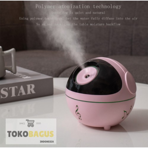 ISHOWTIENDA Ultrasonic Air Humidifier Aromatherapy Music Wizard Rechargeable 350ml