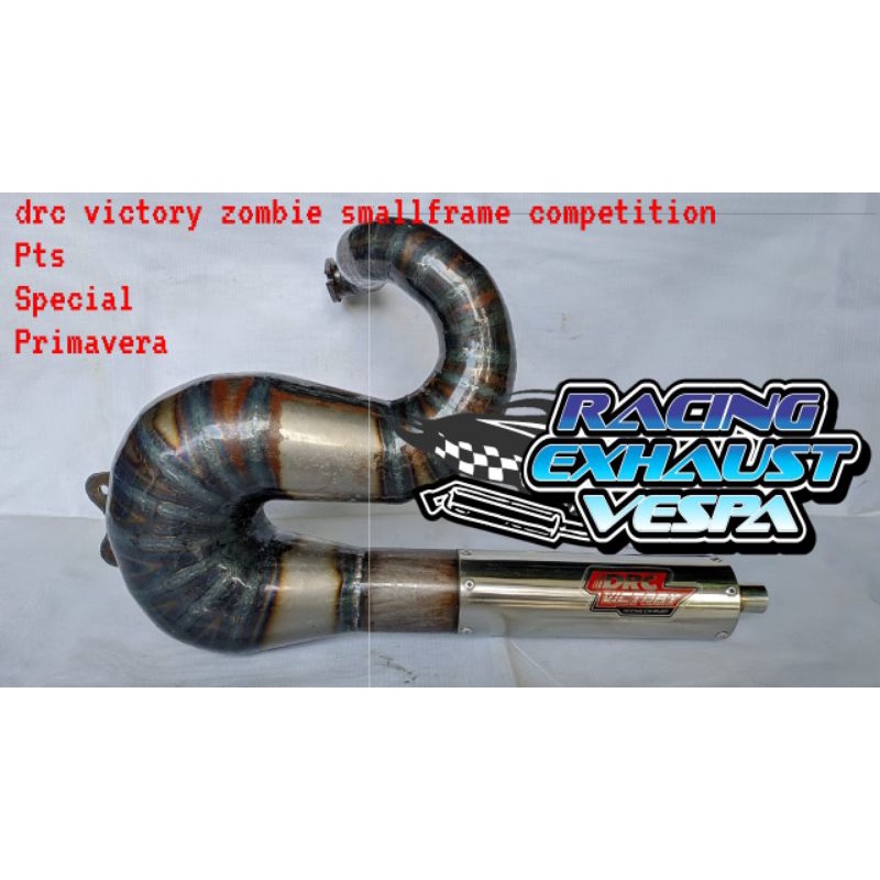 knalpot racing vespa smallframe pts drc victory zombie kompetisi ffa
