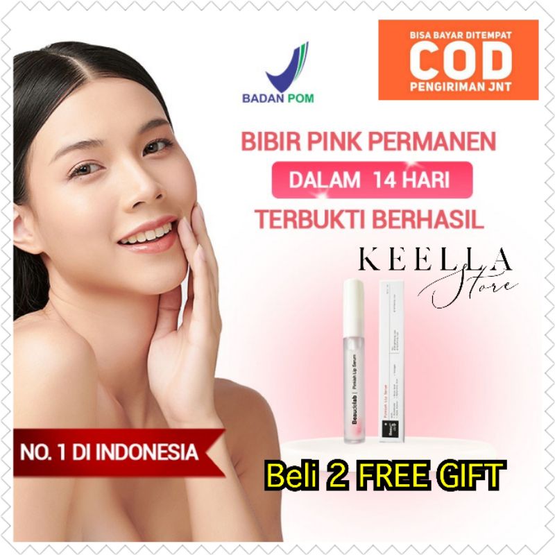 Pinkish Lip serum Beaudelab bening lip gloss lip balm brightening lips perawatan memutihkan bibir lipstik