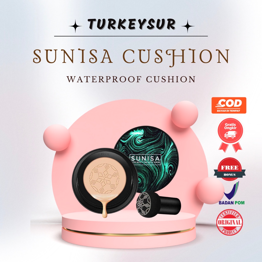 Sunisa Cushion Waterproof Ori Air Cushion BB Cream Foundation  BB Cushion Sunisa Bedak Original BPOM