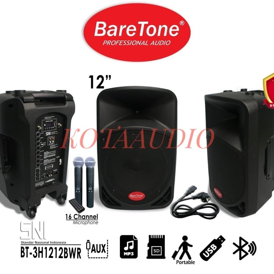 SPEAKER MEETING WIRELESS BARETONE BT 3H1212 BWR/ BT3H1212BWR ORIGINAL