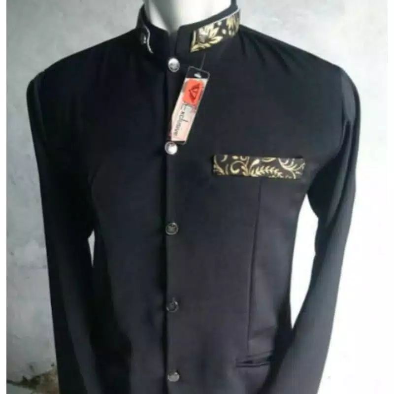 Jas Koko Modern Perpaduan Batik Atasan Pria Formal dan Non Formal