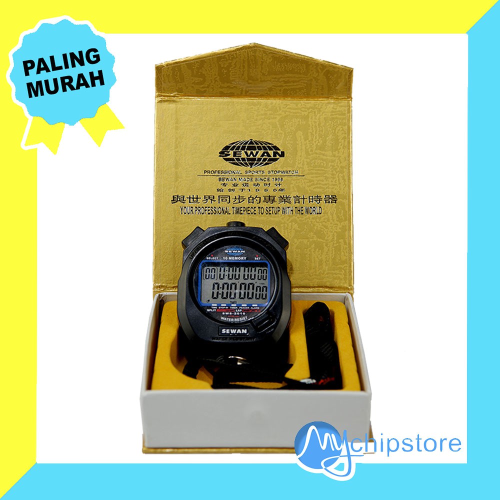 Stopwatch Olahraga Genggam Original SEWAN 10 Memori