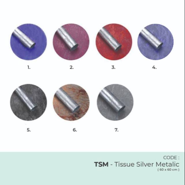 

Kertas Tissu Silver Metalic Pack