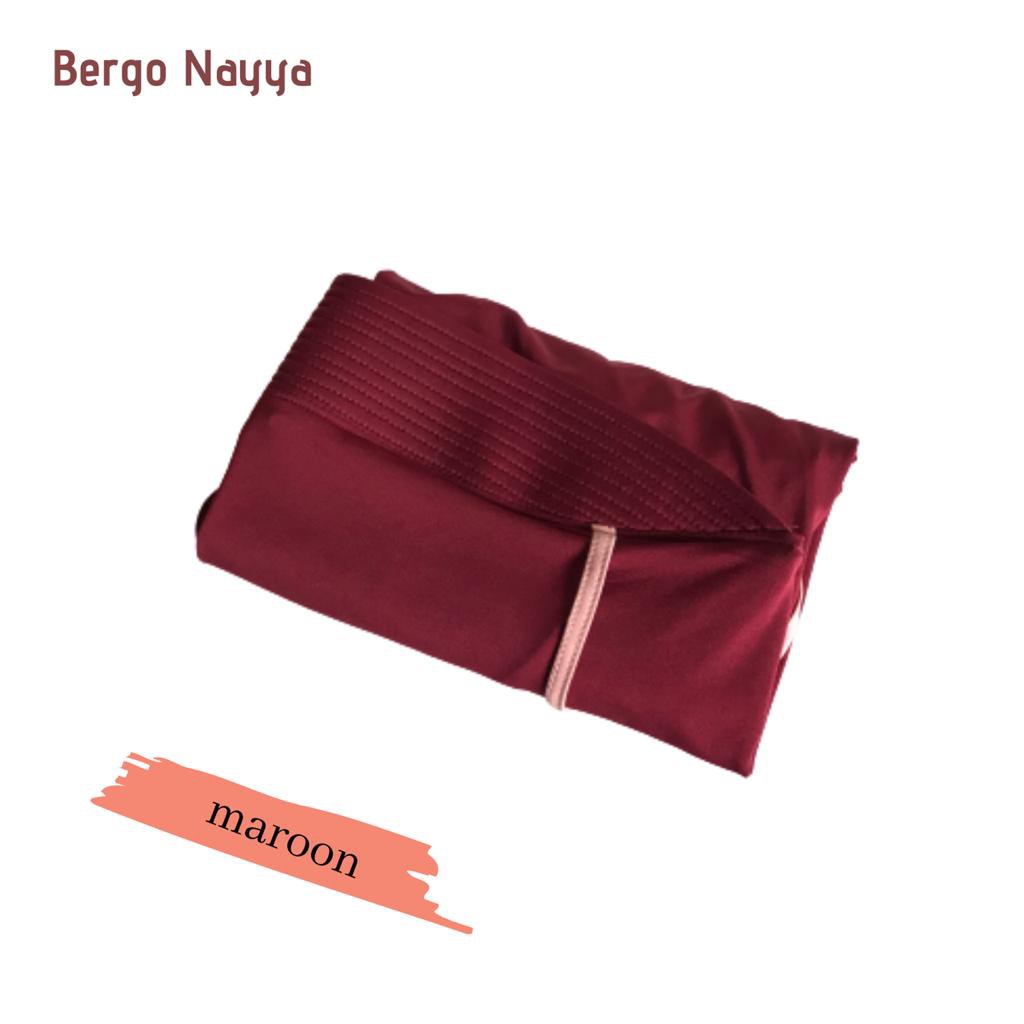 BERGO MARYAM PET TALI / HIJAB INSTAN NAYYA JERSEY-MAROON