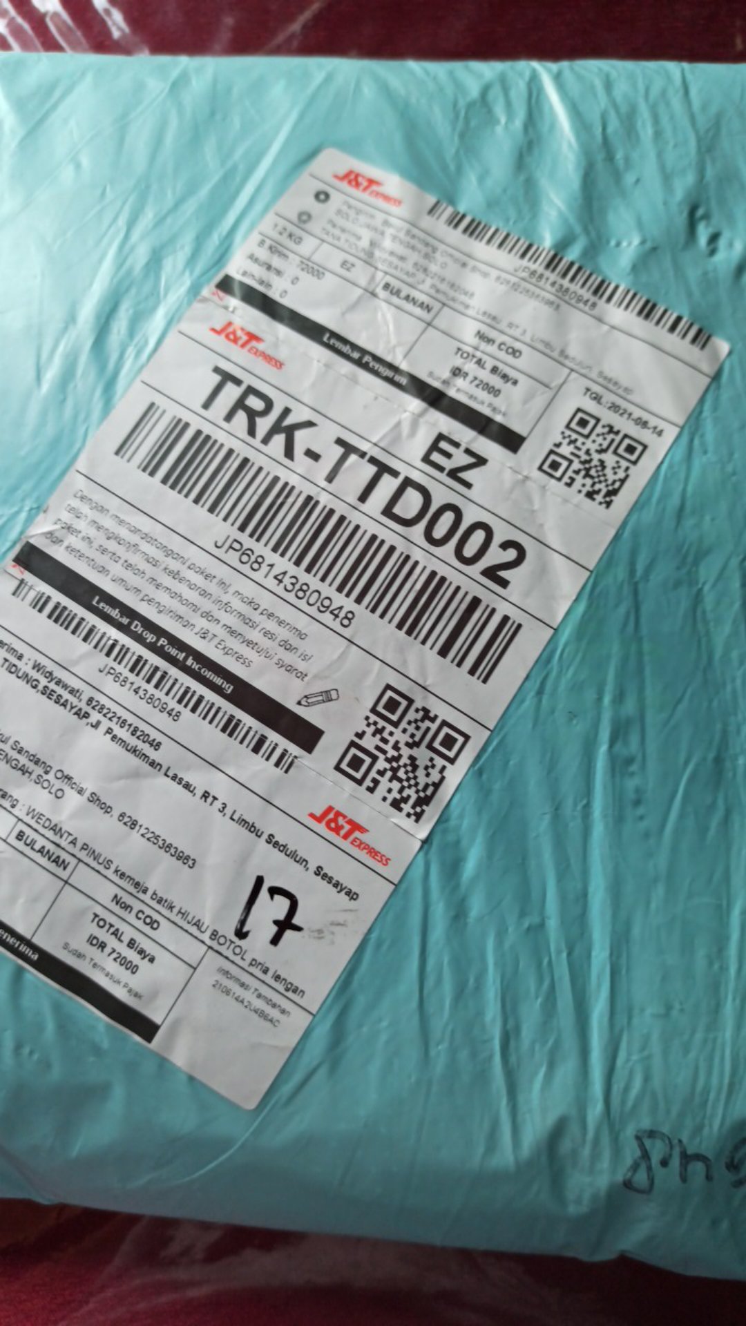 Wedanta Pinus Kemeja Batik Hijau Botol Pria Lengan Panjang Bso Official