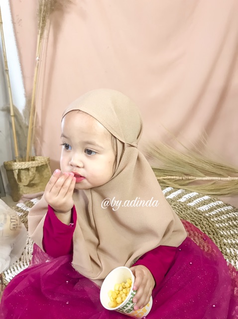 Bergo Anak Maryam Kids Tali non pet diamond Hijab instant Balita Jilbab anak