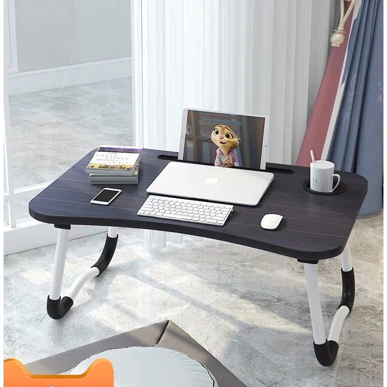 Meja Belajar Lipat Laptop Komputer Portable E Table Cooling Fan Mouse Pad