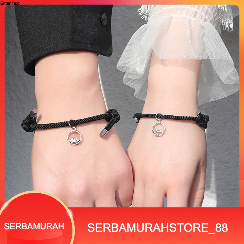 2 pcs gelang magnet/1 Pasang Gelang Couple Magnet Gelang Tali Couple Magnet Persahabatan