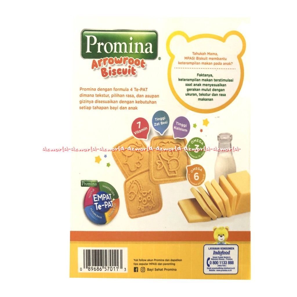 Promina Arrowroot Biscuit Keju Cemilan Snack Bayi 110gr