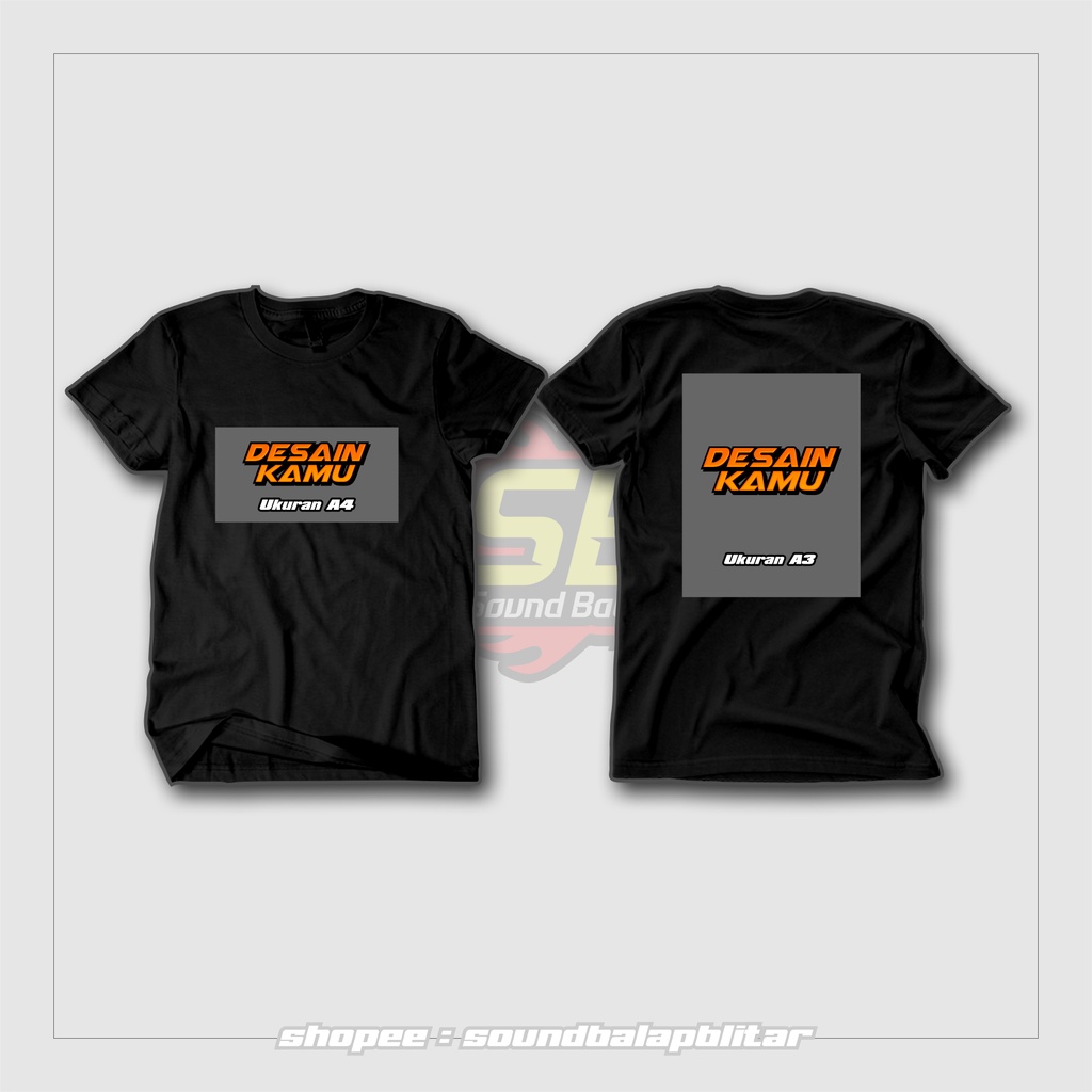 CETAK KAOS DESAIN SENDIRI - Katun Combed DTF Bijian