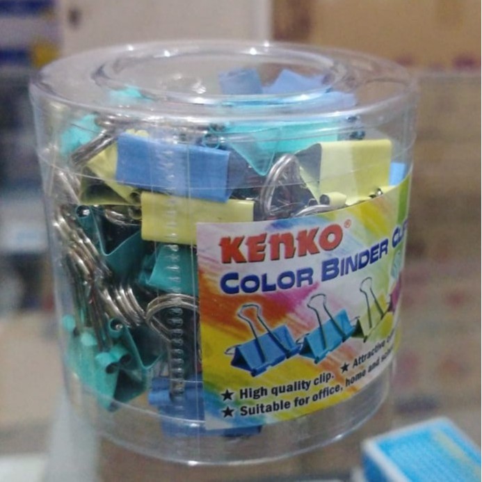 

Binder Clip Warna Kenko 105 isi 60 Pcs