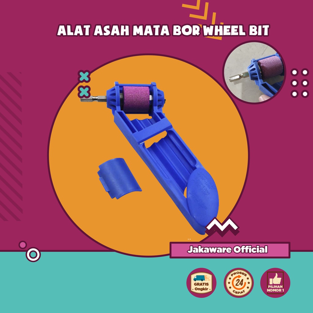 ALAT ASAH MATA BOR WHEEL BIT SHARPENER TITANIUM DRILL PELUBANG SET BESI LUBANG PENDEK MINI TUNER CUN