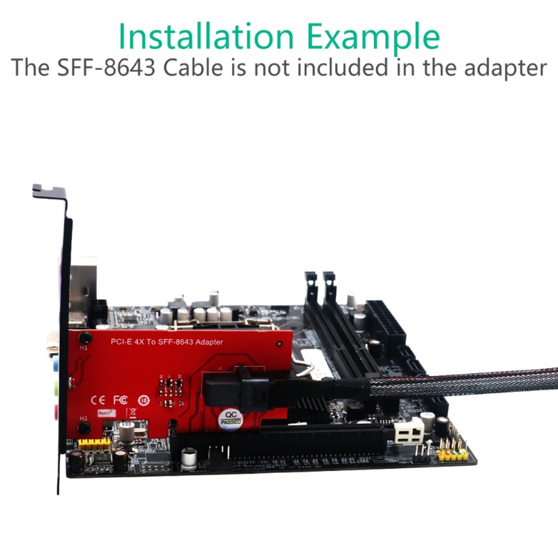 Modul Adaptor btsg SFF 8643ke PCIe 4X 2.5 Inch U.2 PCIe-NVMe 36-Pin SSD Converter