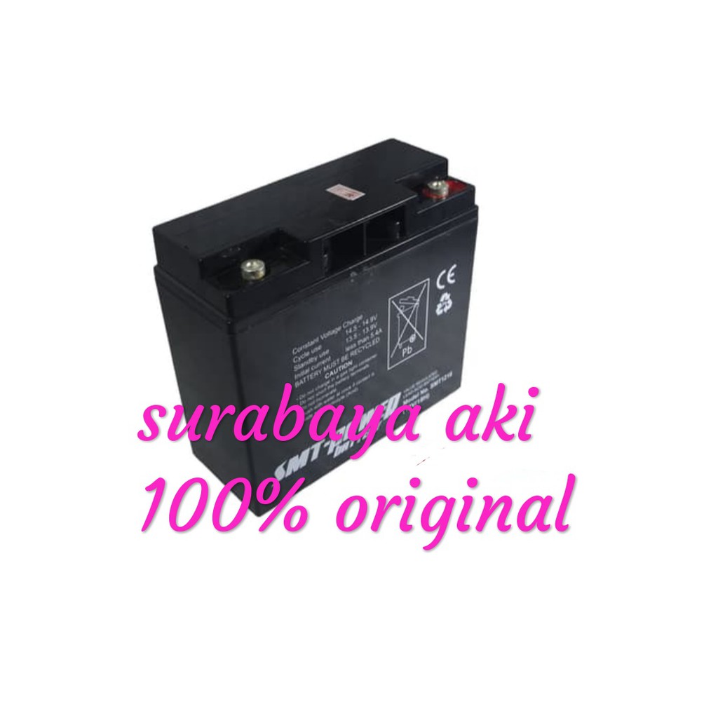 Battery VRLA Baterai Ups aki GENSET 12v 18ah 12volt 18amper ORIGINAL SMT POWER 18AH SMT 18AH