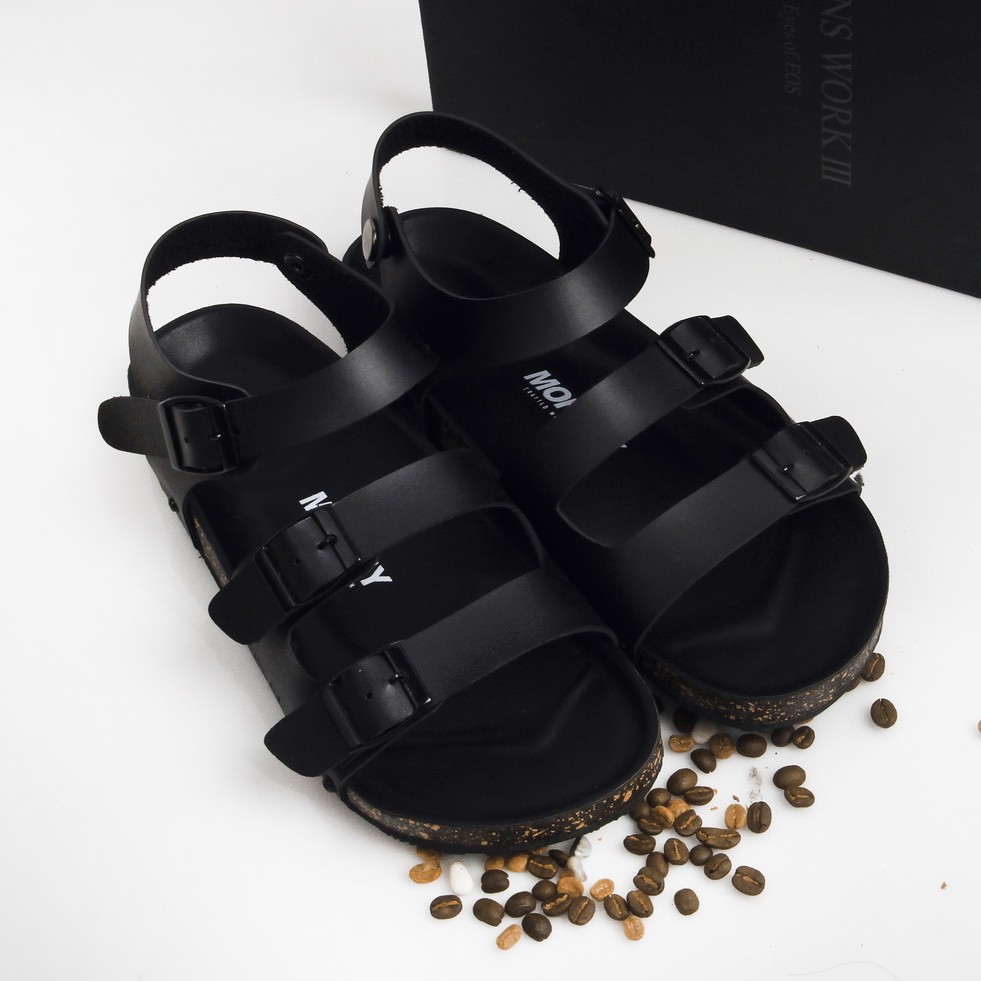 SWING BLACK |ManNeedMe x Monday| Sandal Jepit Pria Casual ORIGINAL