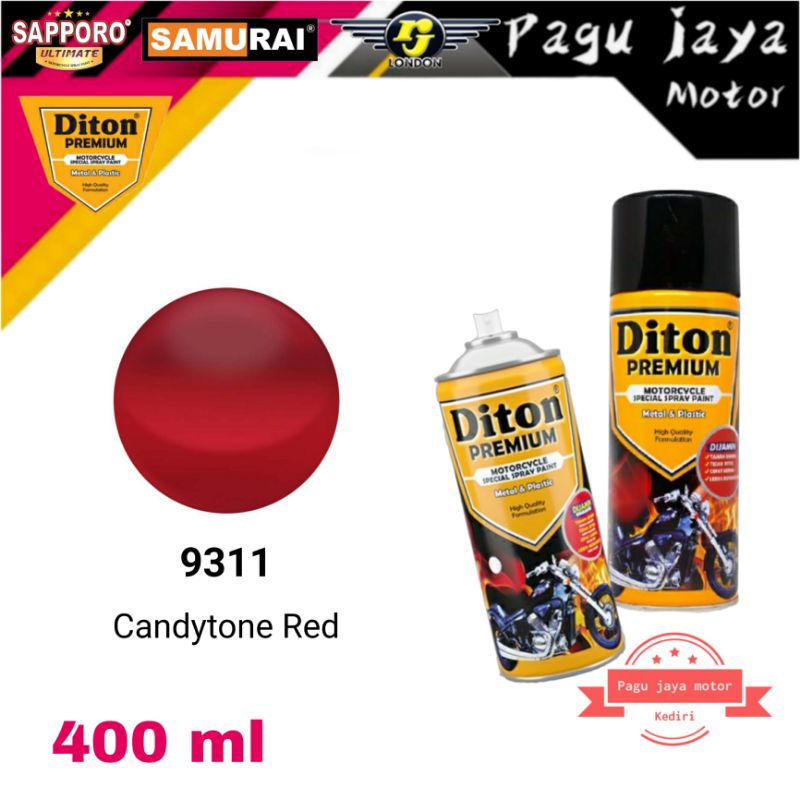 DITON PREMIUM 9311 CANDYTONE RED CANDY TONE MERAH 400ml cat semprot spray paint pilox pilok