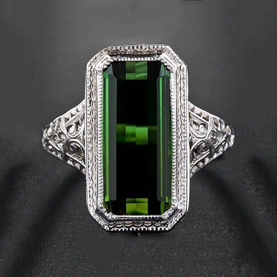 SEUSUK Fashion Emerald Diamond Birthday Bridal Charm Wedding Engagement Jewelry COD