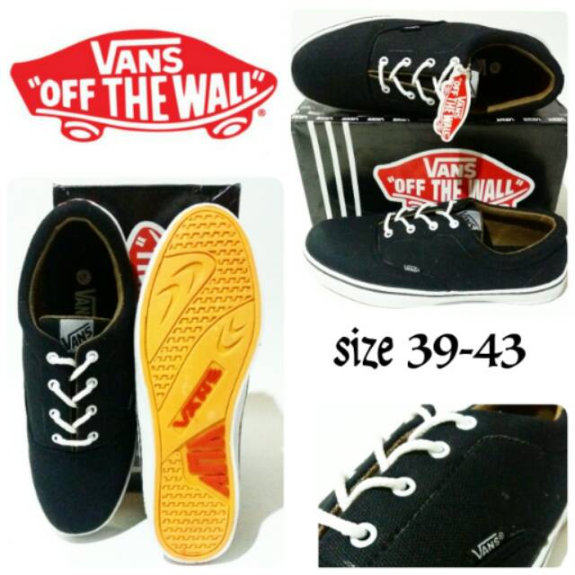 Sepatu Vans full black sepatu vans tali cowok