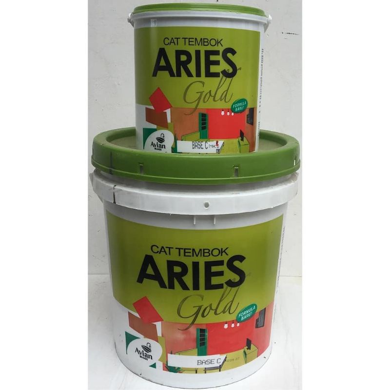 Cat tembok dan cat dinding Aries gold ready warna putih (Super white) ukuran 18kg / 1 pail