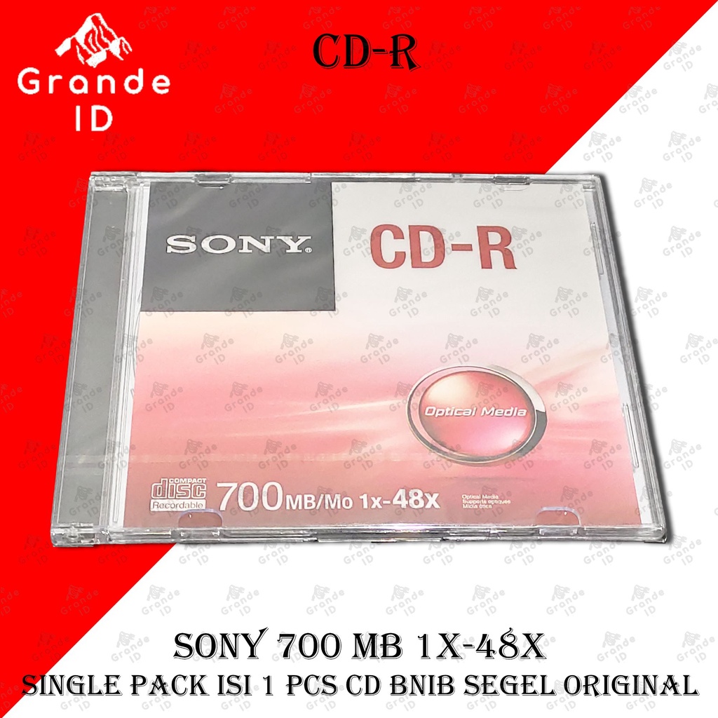 CD-R SONY SINGLE PACK 700 MB 1X-48X CD KOSONG CD BLANK