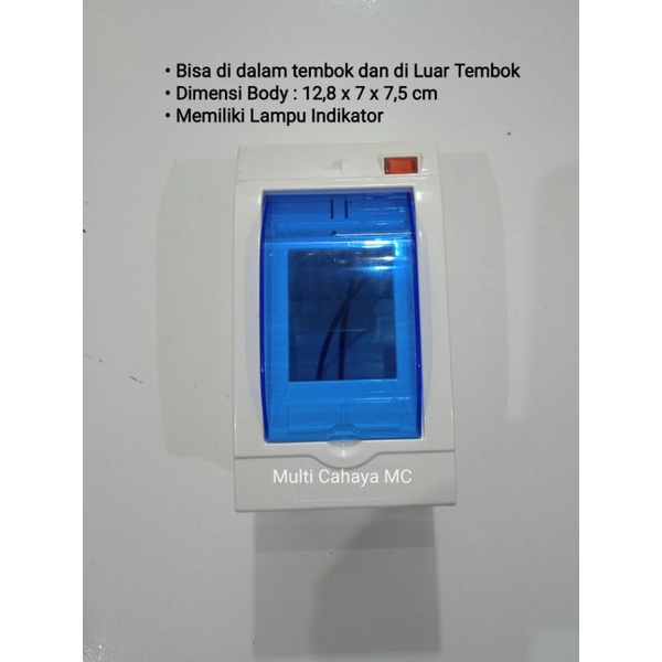 Box MCB 2 Group + Tutup / Rumah MCB 2 Lubang Tanam / Kedudukan MCB / Tempat MCB 2 Grup Tempel