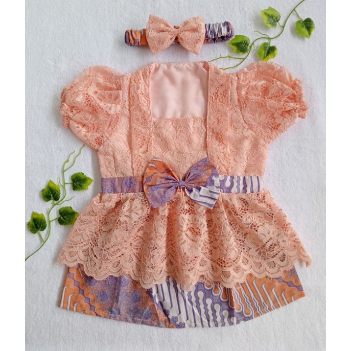 Kebaya Bayi / Kebaya Anak Perempuan / Kebaya Anak Kinan warna Peach