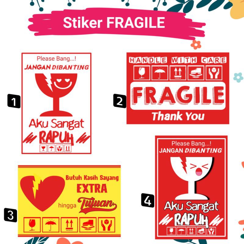 

STICKER FRAGILE kecil