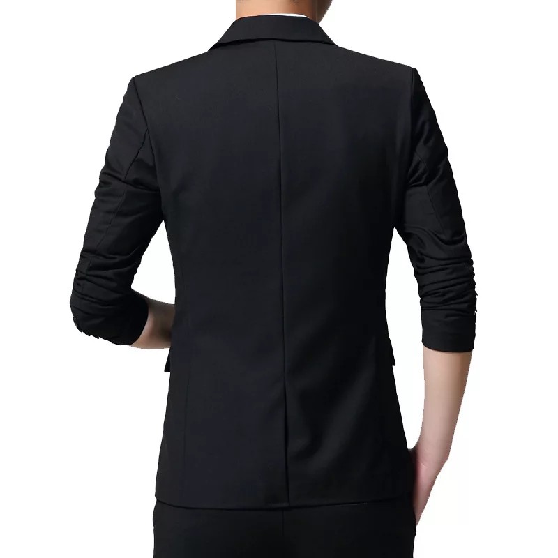 BLAZER PRIA SLIM FIT BODY STYLE SUPER BLACK CASUAL SUIT PREMIUM HIGH TWIST NIKAYU