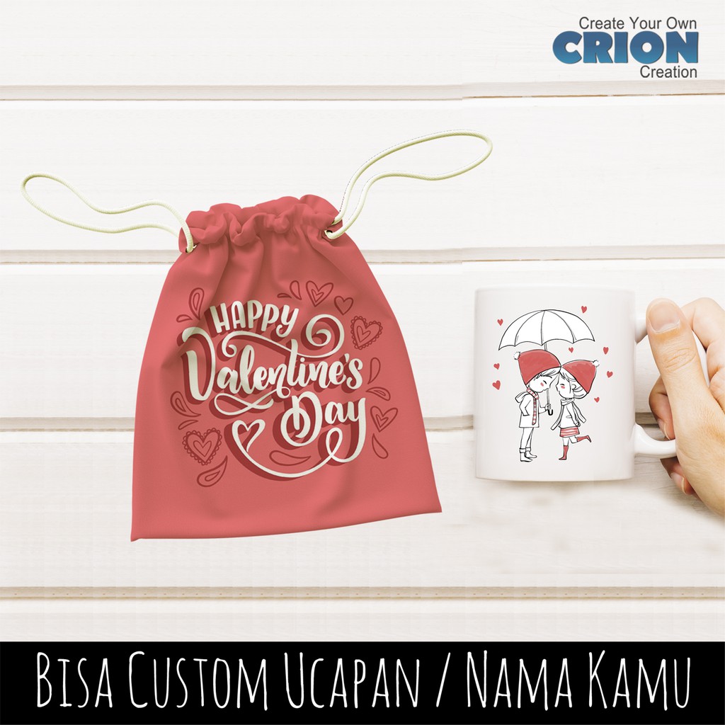 Hampers happy valentine day bisa custom ucapan atau nama kamu sendiri