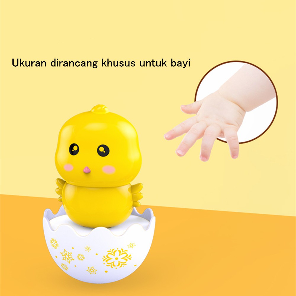 HIPPO LAND Mainan bayi kartun tumbler hewan anak 76