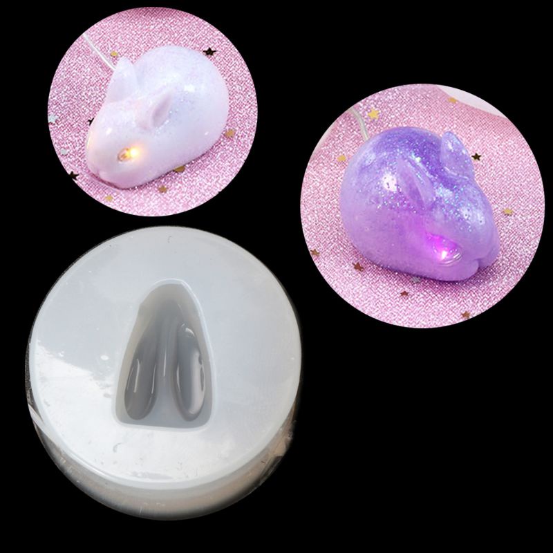 SIY  Cute 3D Rabbit Pendant Silicone Mold Epoxy Resin Mold Jewelry Making Tools