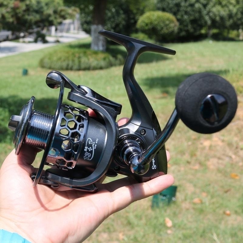 Sougayilang Gulungan Pancing 13 + 1BB Ringan Ultra Halus Logam Aluminium Spinning Fishing Reel dengan Spool Gratis