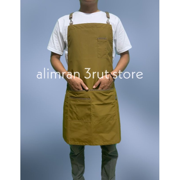 Apron Anti Air Celemek Waterfroof Apron Barista Celemek Masak Chef Koki Barber