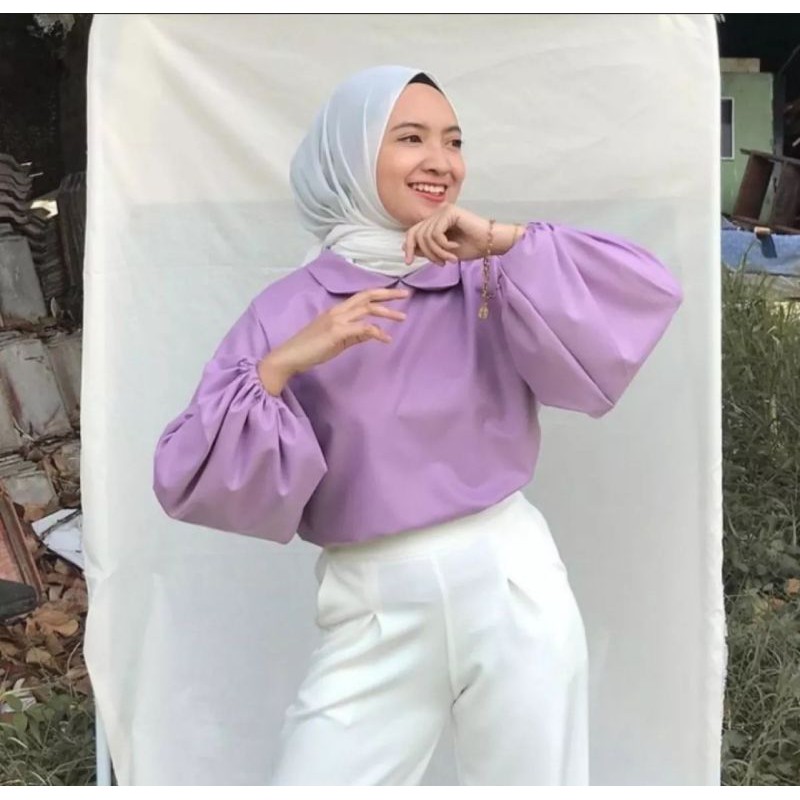 SHERIN BLOUSE/atasan terbaru/lengan balon/blouse lucu