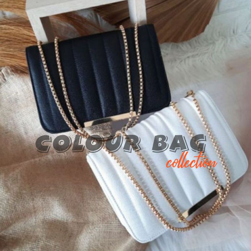 CLR - KALIN Tas Wanita Embose Tali Rantai Emas Ulir Tebal Premium