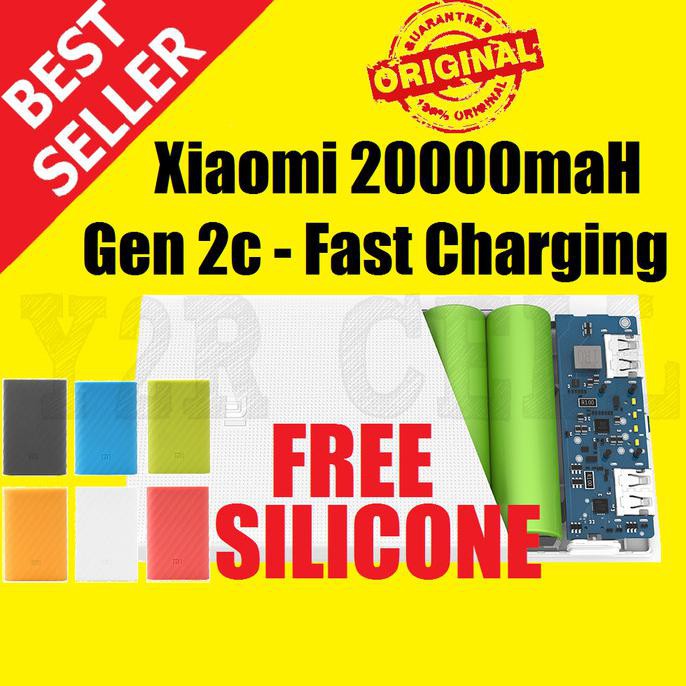 XIAOMI MI POWER BANK 20000 MAH 20000MAH POWERBANK 100% ORIGINAL - BIRU