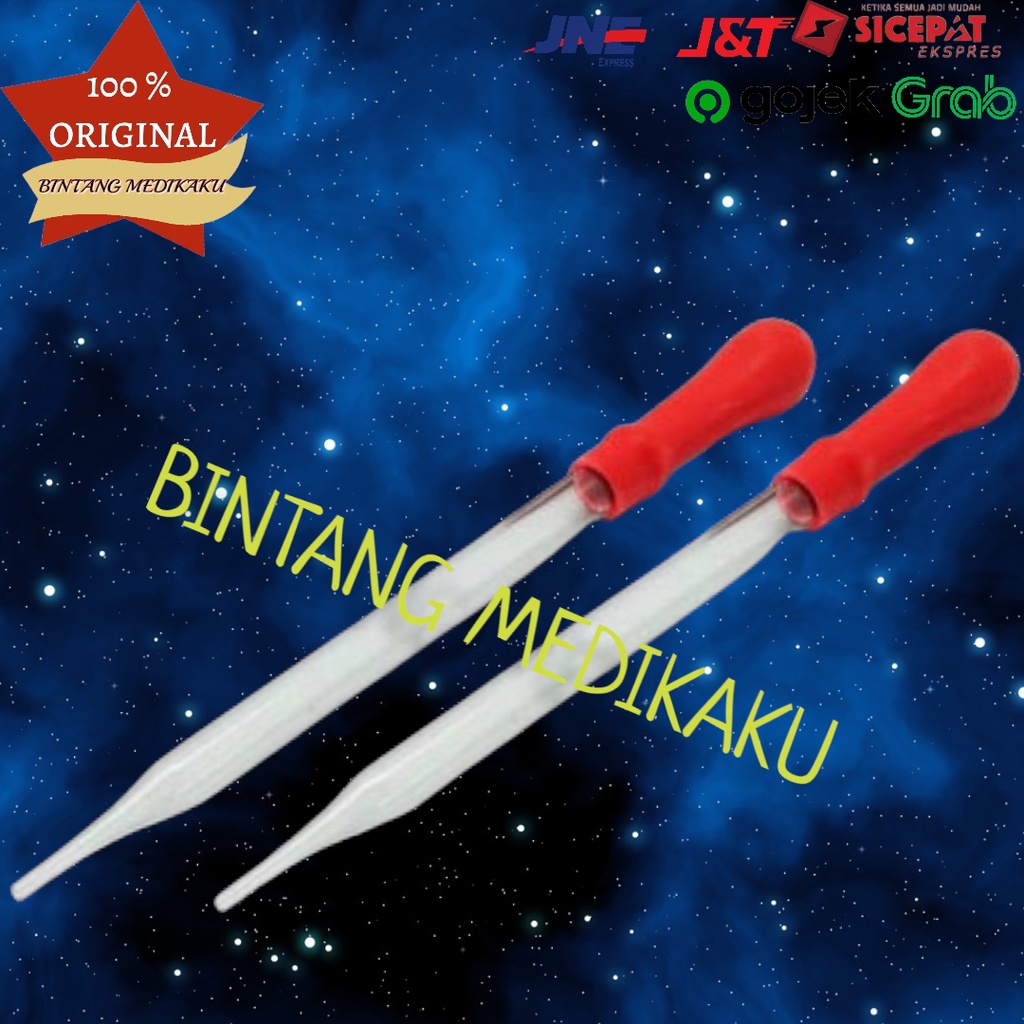 pipet kaca dot merah