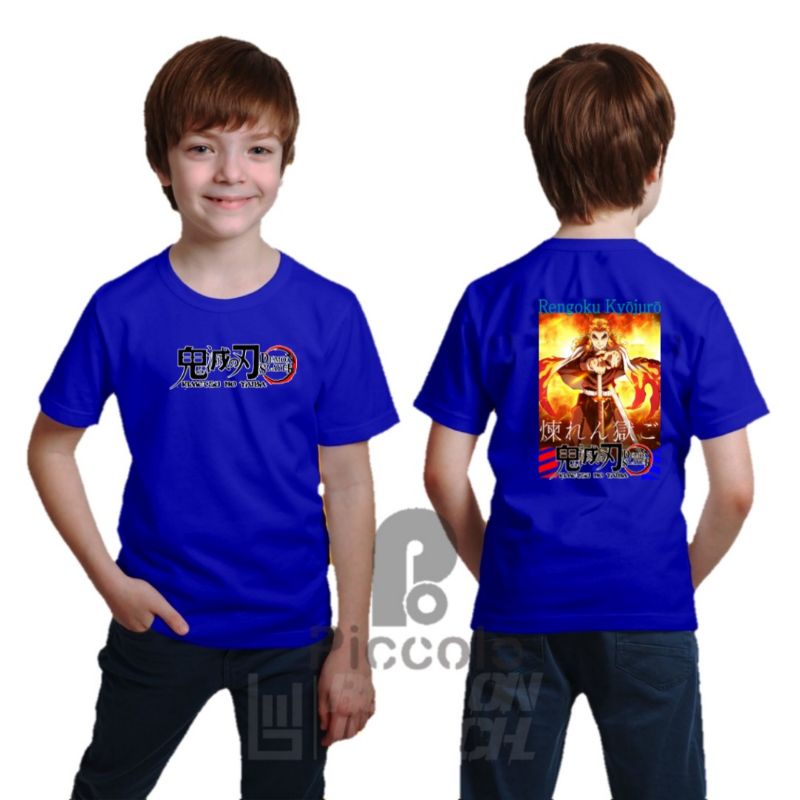 BAJU KAOS ANAK DEMON SLAYER Rngoku kyojoru bahan premium