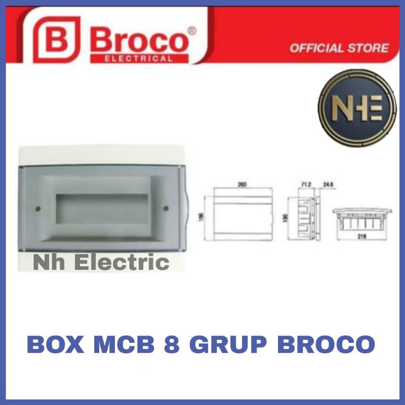 Box Mcb 8 Group 17108-55 Inbow White Broco - Box Mcb Isi 8 Grup Broco