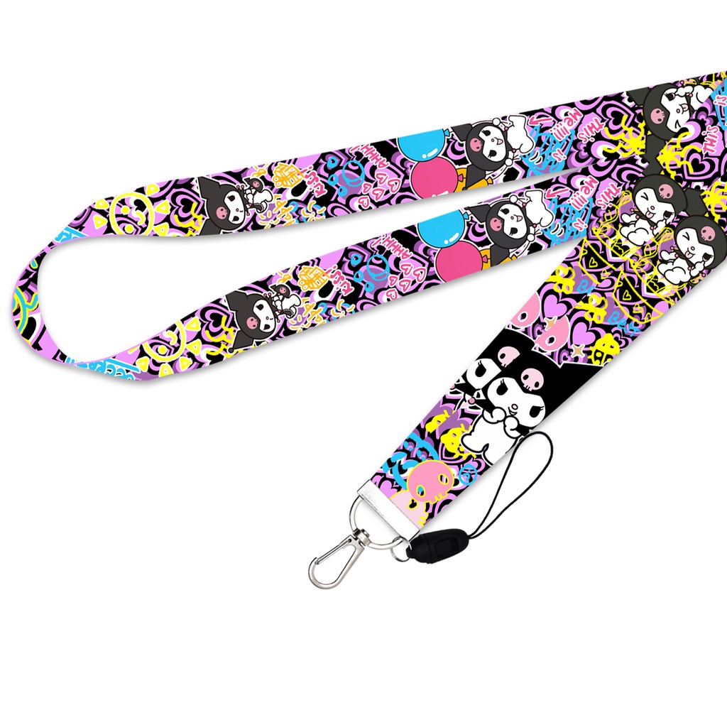 Tali lanyard Motif Kartun kuromi Untuk Gantungan Kunci / Handphone