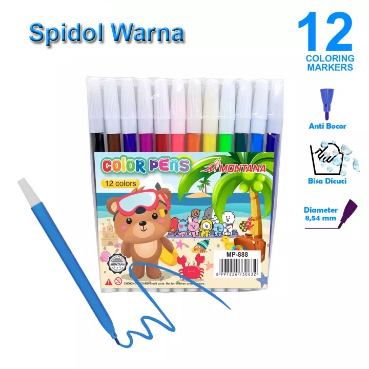 

Spidol 12 Warna / Spidol Warna / Spidol Kecil Warna seperti snowman