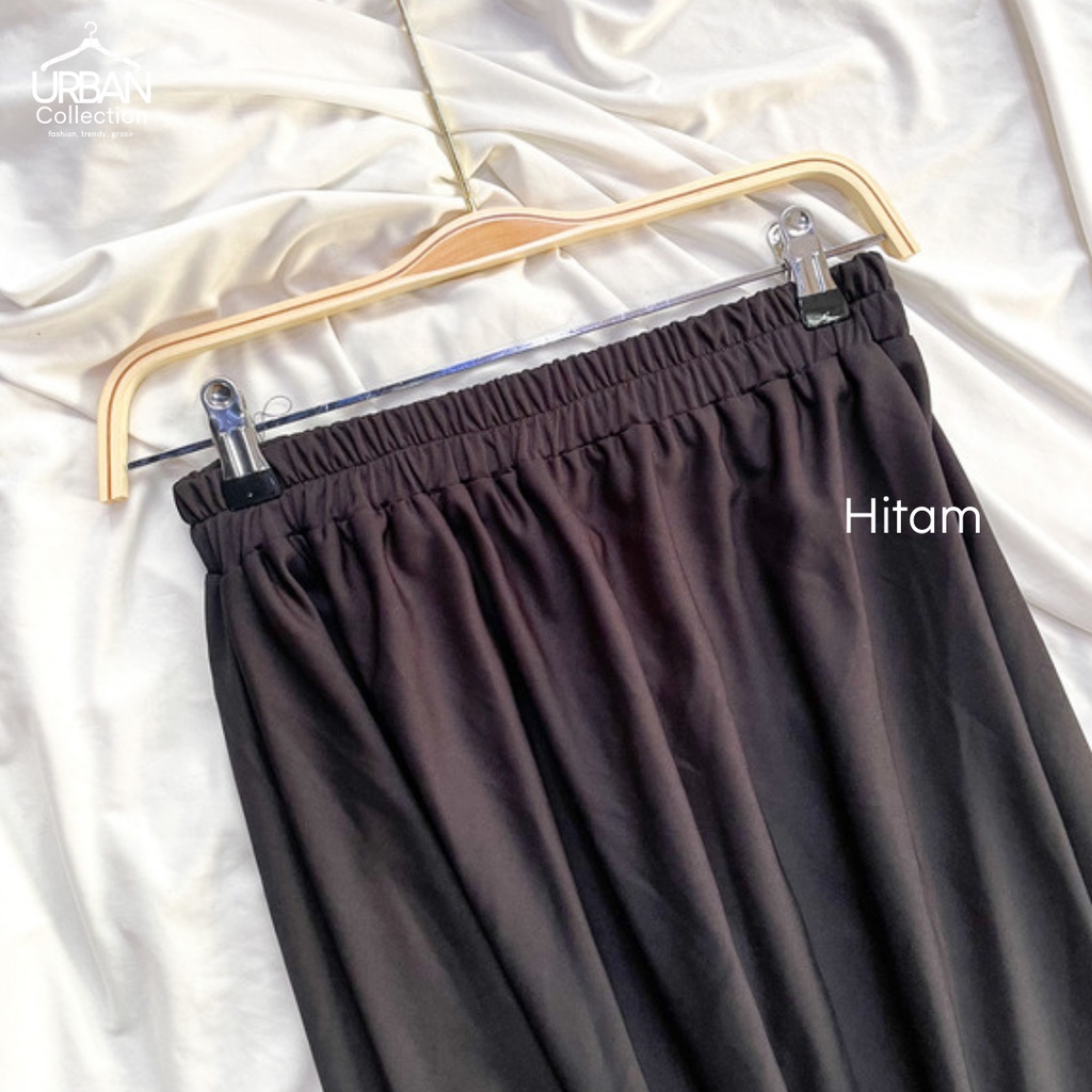 ROK POLOS MAYUNG PREMIUM / BASIC SKIRT / ROK PERREMPUAN / SKIRT / M FIT TO XLL-Hitam