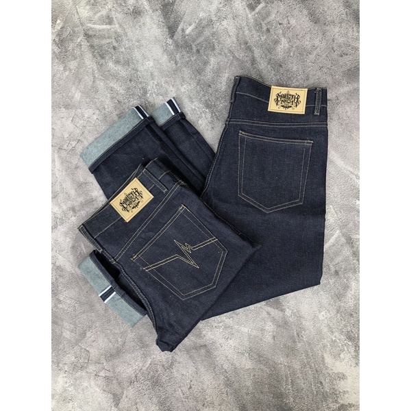 TERLARIS ✅ DENIM SELVEDGE BLACK INDIGO 15 OZ
