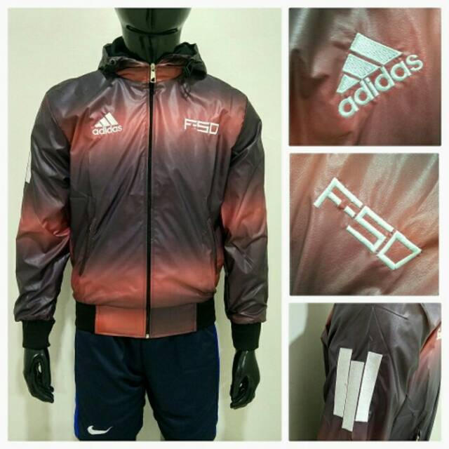 Jaket Parasut Running Adidas F50 Tobrone