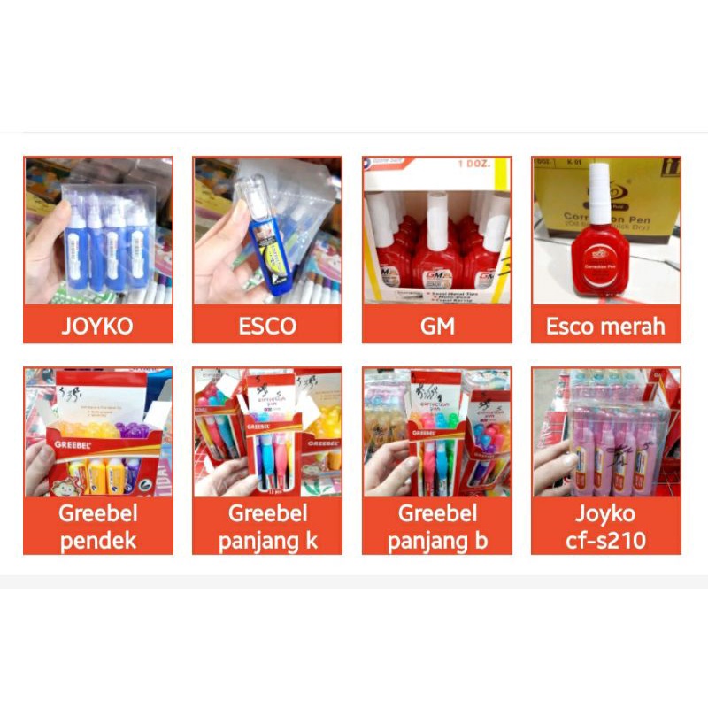 

TIP-EX / tipe X / cairan koreksi (1 lusin )