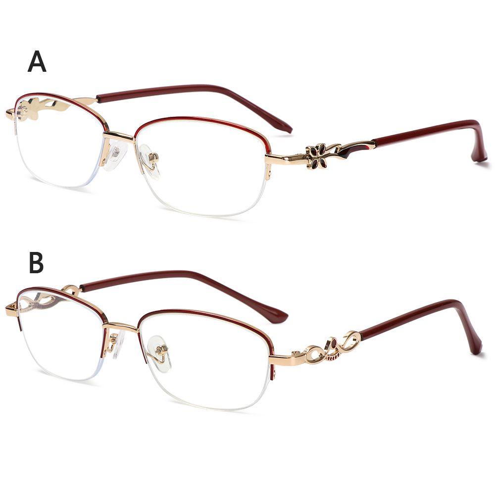 Lily Kacamata Baca Anti Blue Light Anti-Letih Anti-UV Transparan Metal Frame Eyewear