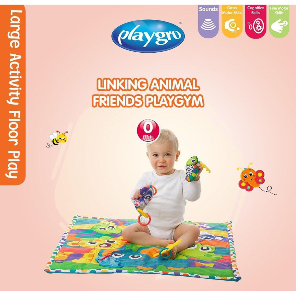 Playgro Linking Animal Friends Playgym // Matras Bermain Anak